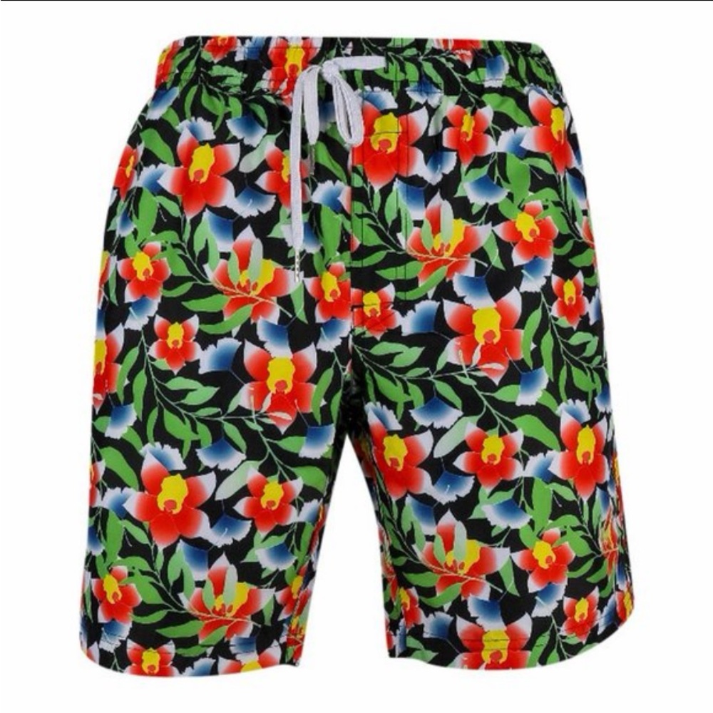 Floral Men's Swim Shorts, M